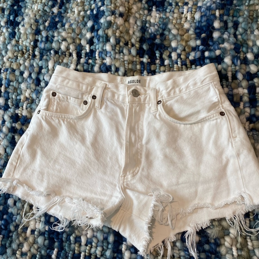 White Agolde Shorts
